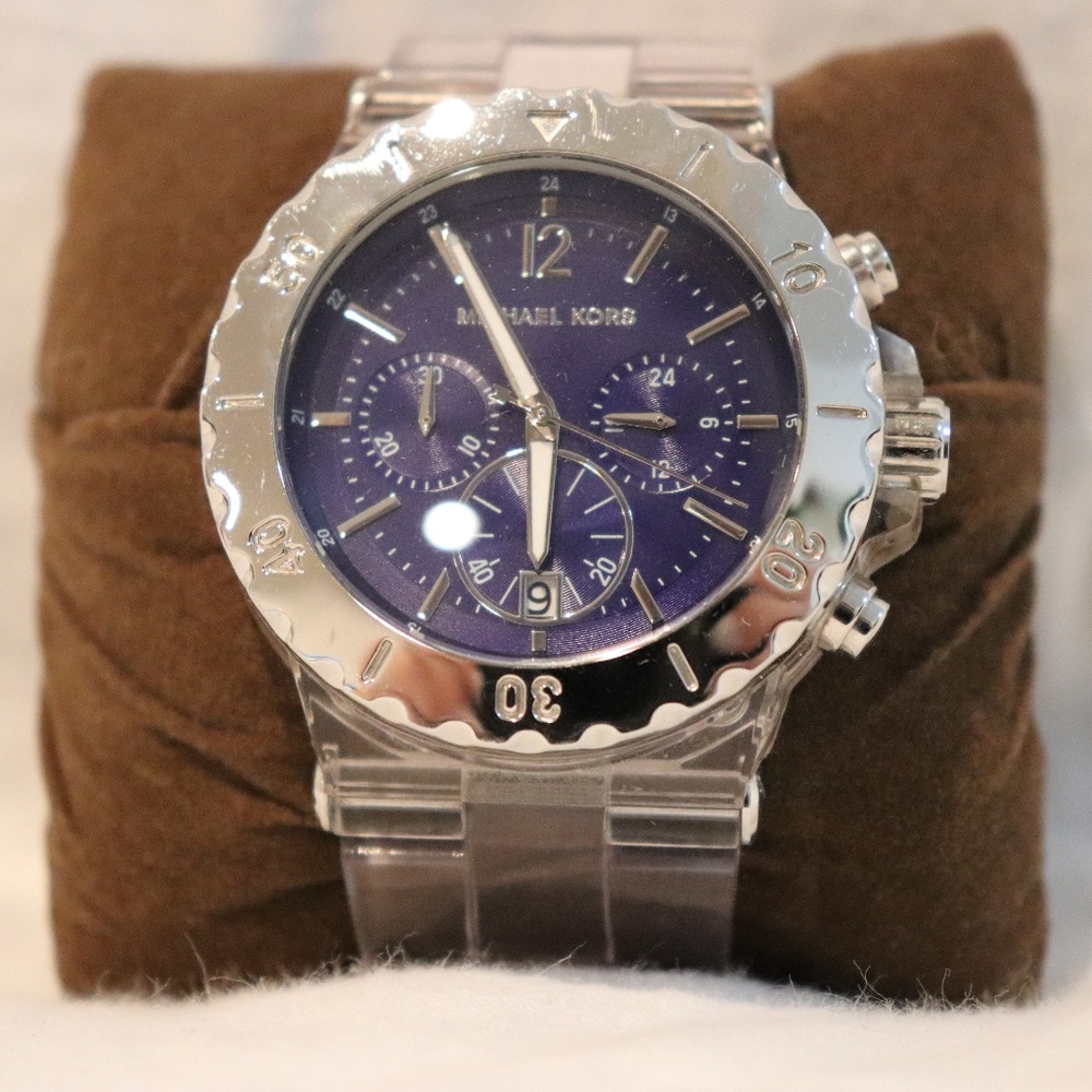 Michael Kors Clear and Blue Watch